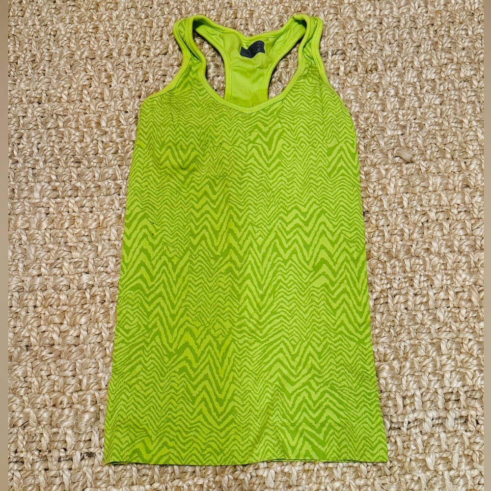 Athleta tank with built in bra, Green, Size Small